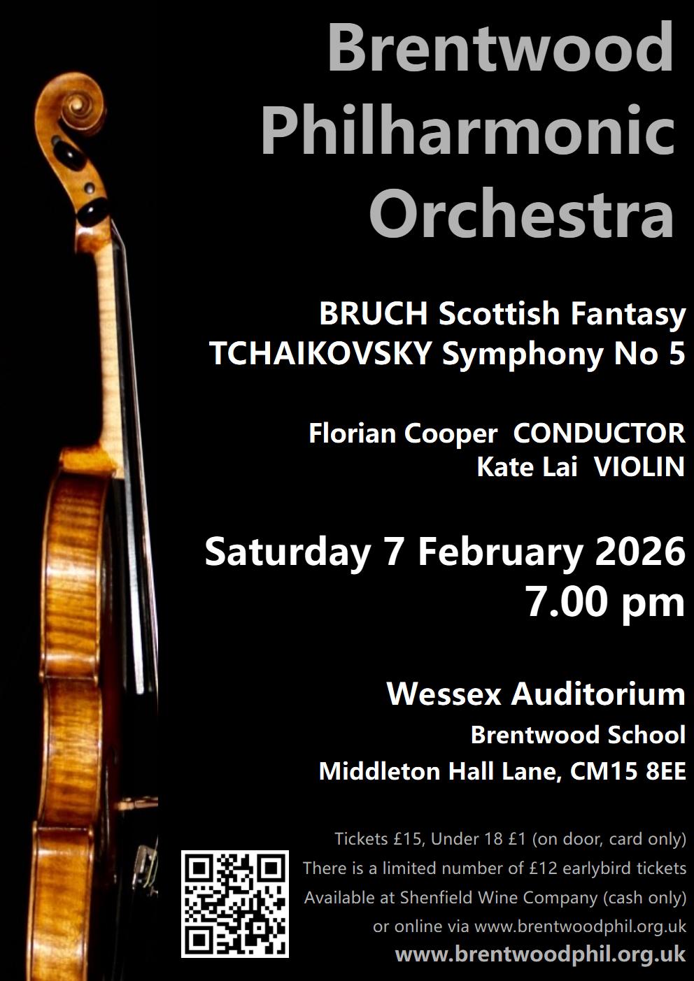 Brentwood Philharmonic Orchestra February 2026 Concert (Doors open at 18:30) Brentwood Philharmonic Orchestra February 2026 Concert (Doors open at 18:30)