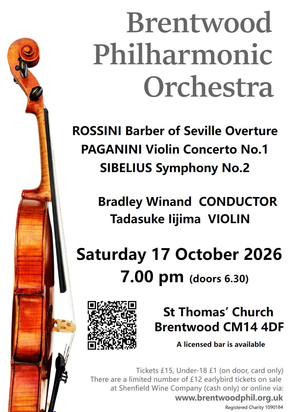 Brentwood Philharmonic Orchestra October 2026 Concert